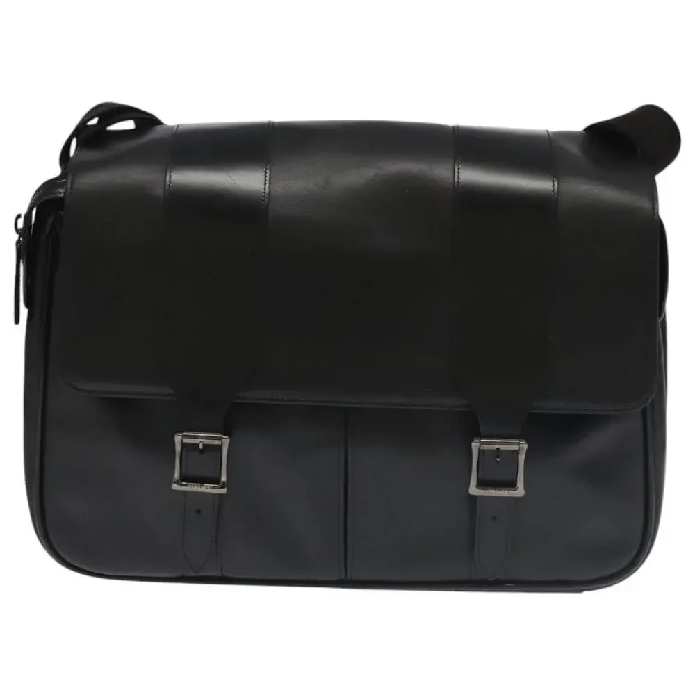 Versace Leather Shoulder Bag Black